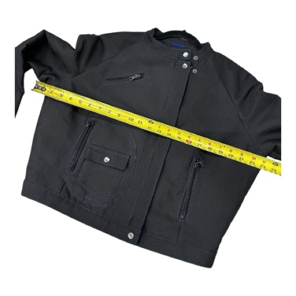 AX Armani Exchange Women’s size M Moto Biker Jacket Black - Picture 8 of 11